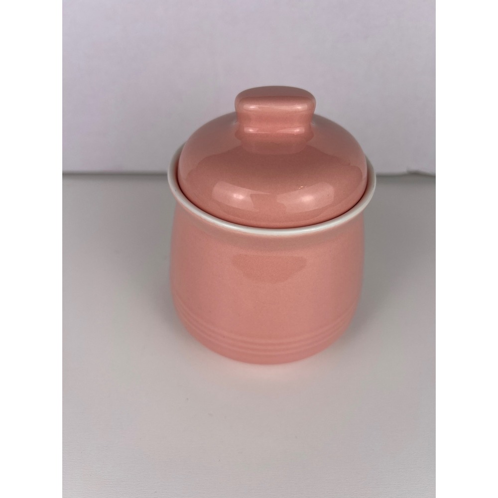 Pink Ceramic‎ Sugar Bowl with Lid